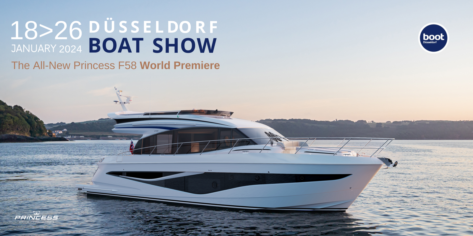 Princess F58 makes its world premiere at Boot Düsseldorf 2025